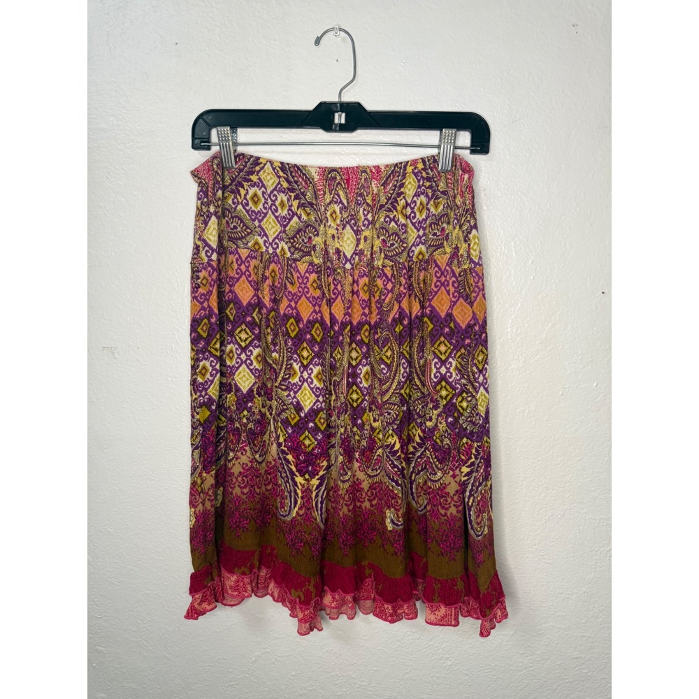 Dress Barn Women's Large Pull On Skirt Paisley Lightweight Rayon
